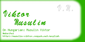 viktor musulin business card